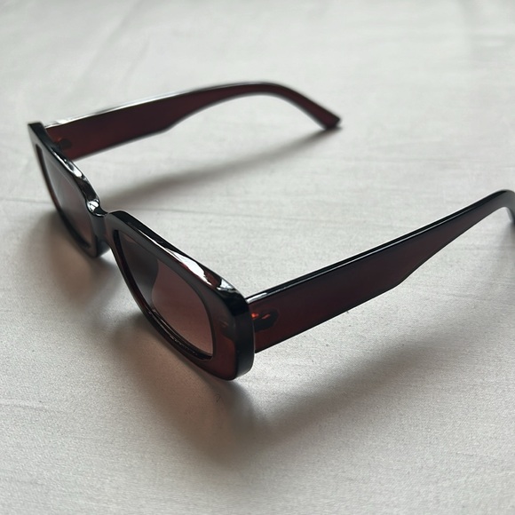 Retro Rectangular Frame Ink Street Photography Sunglasses - Picture 5 of 9